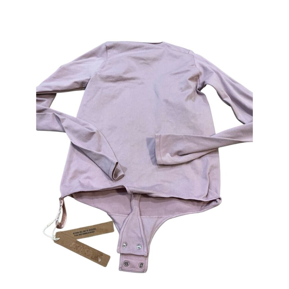Skims Essential Crew Neck Long Sleeve Bodysuit in Limited Edition Dusk S/M NWT
